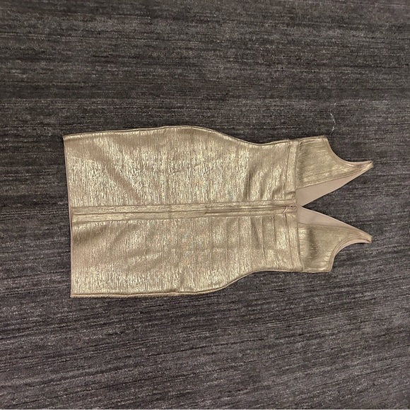 Herve Leger Gold Mini Dress - Picture 2 of 4